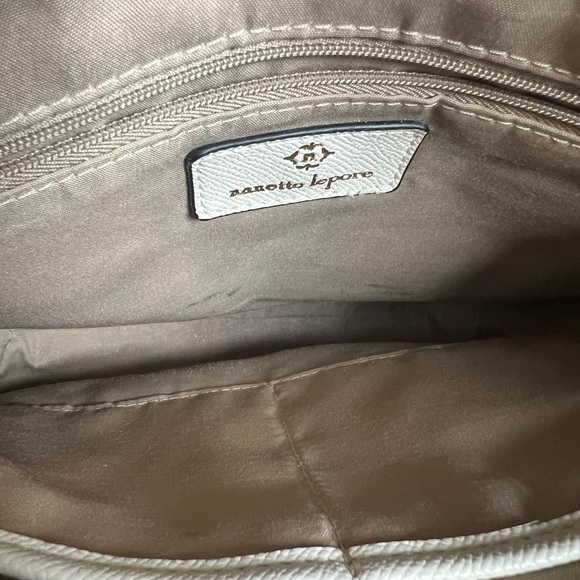 Nanette Lepore Cream Floral Canvas Tote Bag with Leather Straps - Picture 6 of 6